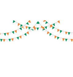 Green White And Orange Flag Garland Triangle