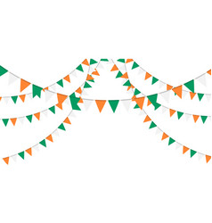 Green White And Orange Flag Garland Triangle