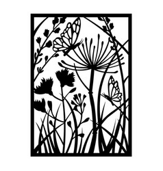 Wildflower Template For Cricut Black Flower