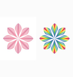 Abstract Flower Shape Modern Graphic Design