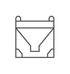 Concrete Bucket Line Outline Icon