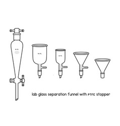 Lab Glass Separation Funnel With Ptfe Stopper