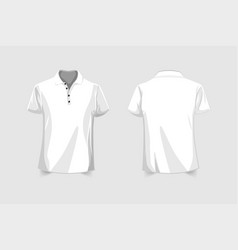 Mens White Polo Shirt Template Realistic Mockup