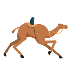 Young Camel Racing Icon Cartoon Horse