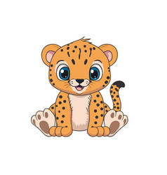 Cute Baby Cheetah Cartoon