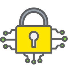 Cyber Security Line Filled Icon Design