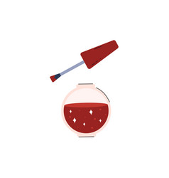 Icon Of A Bottle Red Nail Polish