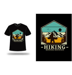 T-shirt Hiking Montana Mountain Color Green