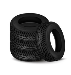 Black Rubber Tires Realistic Tires For Auto