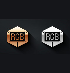 Gold And Silver Rgb Cmyk Color Mixing Icon