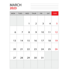 March 2023 - Calendar 2023 Template