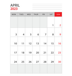 April 2023 - Calendar 2023 Template