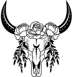 Cow Skull Boho Style Animal