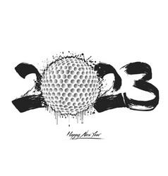 Happy New Year 2023 And Golf Ball