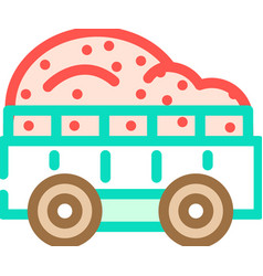 Apple Wagon Delivery Color Icon