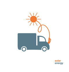 Electric Truck Is Charged By Solar Energy The Car