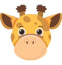 Giraffe Head In Flat Style