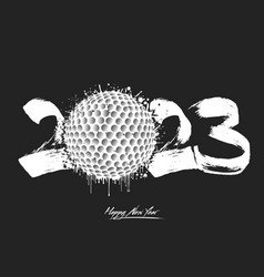 Happy New Year 2023 And Golf Ball