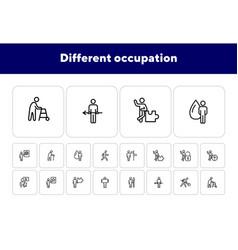 Different Occupation Line Icon Set