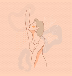 Feminine Line Art In An Orange Tone