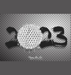 Happy New Year 2023 And Golf Ball