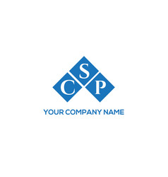 Csp Letter Logo Design On White Background