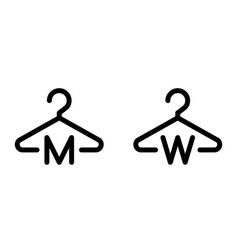 Set Of Changing Room Line Icons Graphics