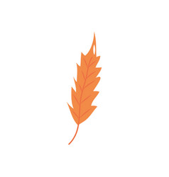 Autumn Sumac Leaf Icon Flat Style