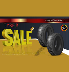 Car Tire Background Automotive Banner Template