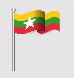 Myanmar Flag Asean Association Of Southeast Asian