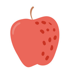 Red Apple Hand Drawn Cartoon