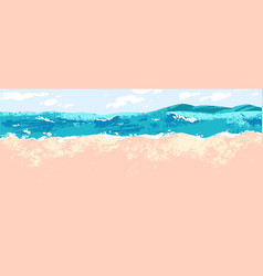 Sunny Landscape Summer Seascape Background Ocean