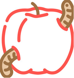 Apple Worm Color Icon