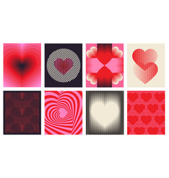 Happy Valentines Day Cards Set