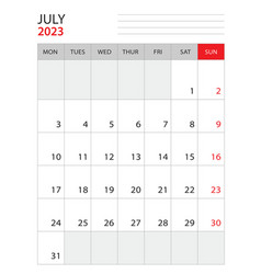 July 2023 - Calendar 2023 Template