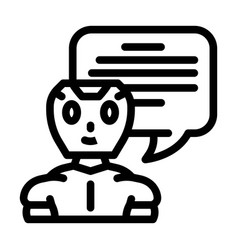 Communication Chat Bot Line Icon