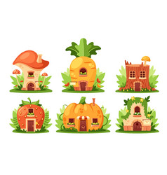 Enchanting Fairytale Houses Set Whimsical