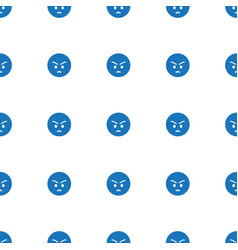 Angry Emot Icon Pattern Seamless White Background