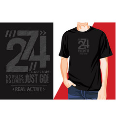 Awesome Eye-catchy Twenty Four Typography T-shirt