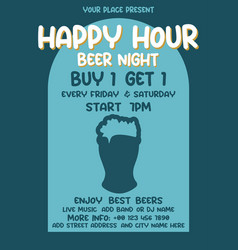 Happy Hour Beer Party Poster Flyer Design