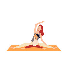 Postnatal Yoga Mom And Baby Scene Flat