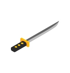 Wakizashi Weapon Isometric 3d Icon