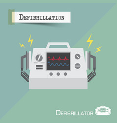 Defibrillator Machine Flat Design