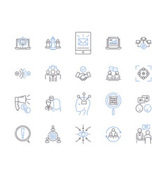 Organizational Development Outline Icons