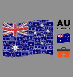 Waving Australia Flag Collage First Aid Toolbox