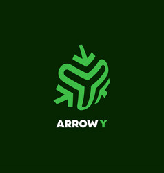 Arrow Letter Y Logo Concept