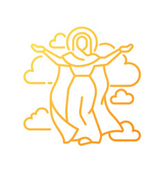 Ascended Virgin Mary Gradient Linear Icon