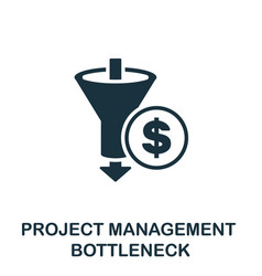 Bottleneck Icon Monochrome Sign From Project