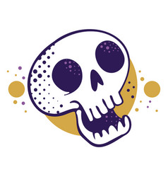 Laughing Skull Cartoon Logo