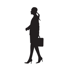 Woman With A Briefcase Silhouette